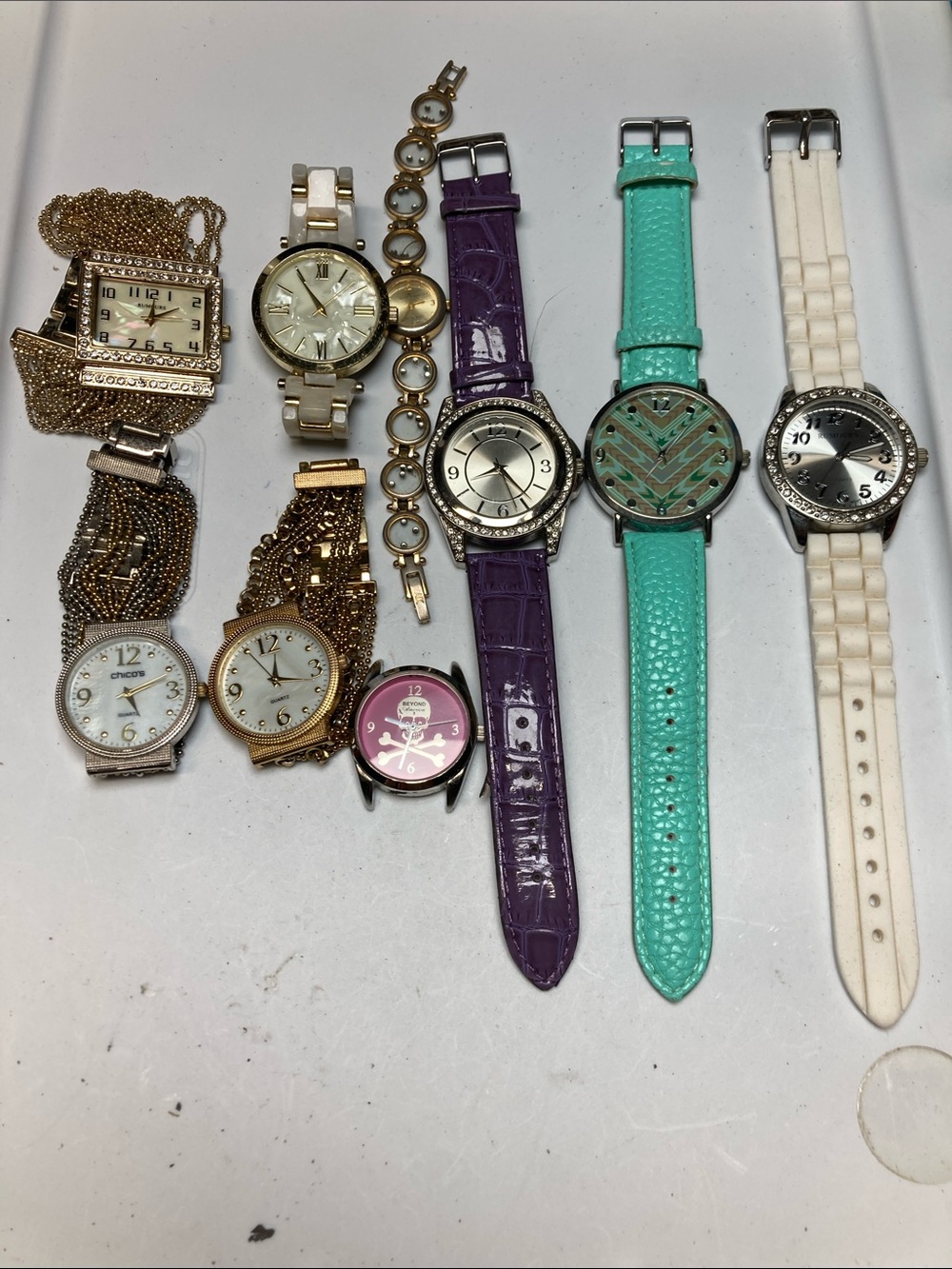 Untested womens watch lot. Gold & Silver Tone, chicos, rumours, anne klein